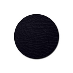 Black Pattern Sand Surface Texture Rubber Round Coaster (4 Pack) 