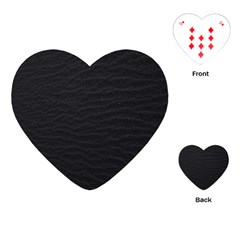 Black Pattern Sand Surface Texture Playing Cards (heart) 