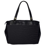 Black Pattern Sand Surface Texture Office Handbags (2 Sides)  Back