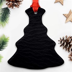 Black Pattern Sand Surface Texture Christmas Tree Ornament (two Sides) by Amaryn4rt