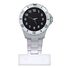 Black Pattern Sand Surface Texture Plastic Nurses Watch