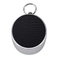 Black Pattern Sand Surface Texture Mini Silver Compasses