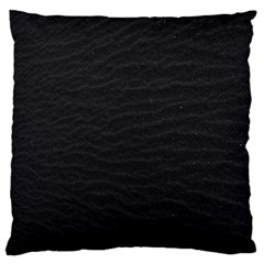 Black Pattern Sand Surface Texture Large Flano Cushion Case (one Side) by Amaryn4rt