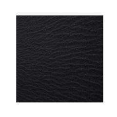 Black Pattern Sand Surface Texture Small Satin Scarf (square)