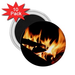 Bonfire Wood Night Hot Flame Heat 2 25  Magnets (10 Pack) 