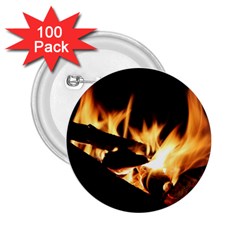 Bonfire Wood Night Hot Flame Heat 2 25  Buttons (100 Pack) 