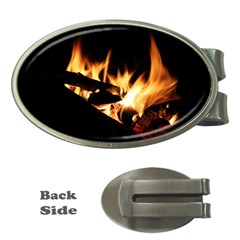 Bonfire Wood Night Hot Flame Heat Money Clips (oval) 