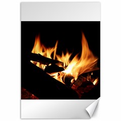 Bonfire Wood Night Hot Flame Heat Canvas 12  X 18   by Amaryn4rt