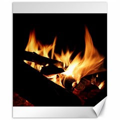 Bonfire Wood Night Hot Flame Heat Canvas 16  X 20  