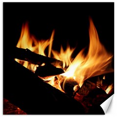 Bonfire Wood Night Hot Flame Heat Canvas 20  X 20   by Amaryn4rt