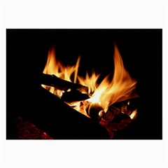 Bonfire Wood Night Hot Flame Heat Large Glasses Cloth