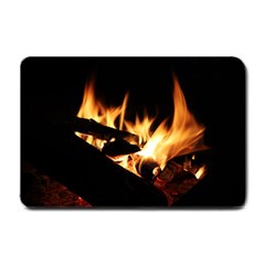 Bonfire Wood Night Hot Flame Heat Small Doormat 