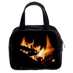 Bonfire Wood Night Hot Flame Heat Classic Handbags (2 Sides) by Amaryn4rt