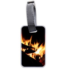 Bonfire Wood Night Hot Flame Heat Luggage Tags (two Sides)