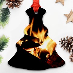 Bonfire Wood Night Hot Flame Heat Ornament (christmas Tree)  by Amaryn4rt