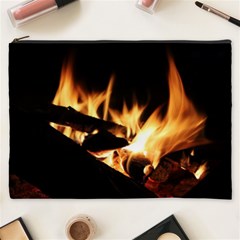 Bonfire Wood Night Hot Flame Heat Cosmetic Bag (xxxl)  by Amaryn4rt