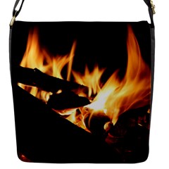 Bonfire Wood Night Hot Flame Heat Flap Messenger Bag (s) by Amaryn4rt