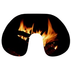 Bonfire Wood Night Hot Flame Heat Travel Neck Pillows by Amaryn4rt