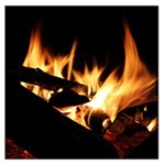 Bonfire Wood Night Hot Flame Heat Large Satin Scarf (Square) Front