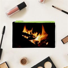 Bonfire Wood Night Hot Flame Heat Cosmetic Bag (xs) by Amaryn4rt