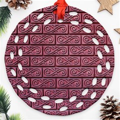 Brick Wall Brick Wall Round Filigree Ornament (two Sides)