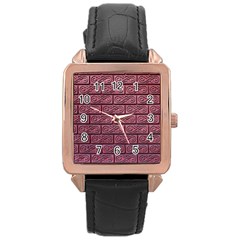 Brick Wall Brick Wall Rose Gold Leather Watch 