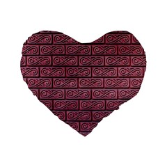 Brick Wall Brick Wall Standard 16  Premium Flano Heart Shape Cushions by Amaryn4rt