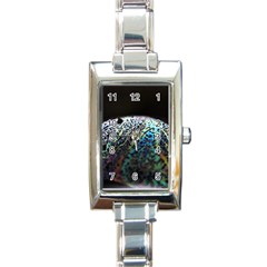 Bubble Iridescent Soap Bubble Rectangle Italian Charm Watch