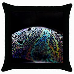 Bubble Iridescent Soap Bubble Throw Pillow Case (black) by Amaryn4rt