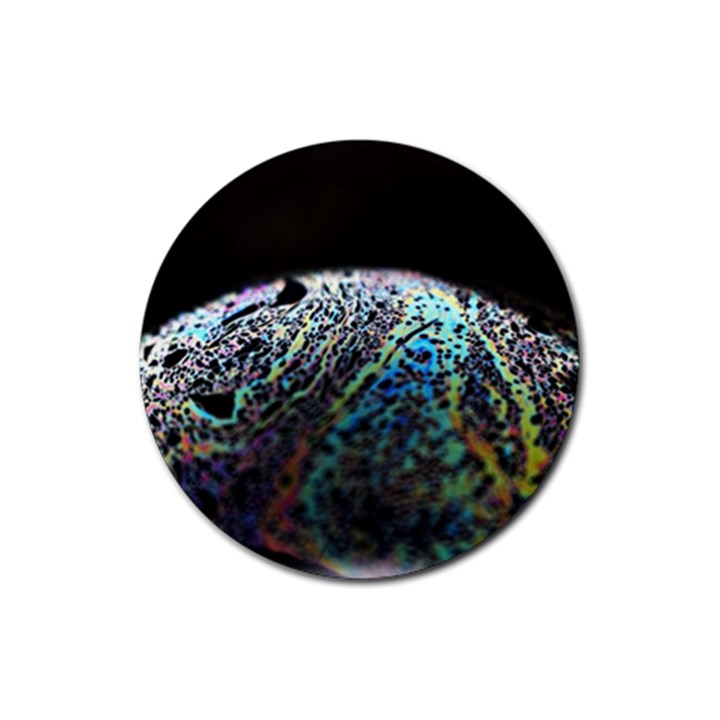 Bubble Iridescent Soap Bubble Rubber Round Coaster (4 pack) 