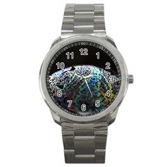 Bubble Iridescent Soap Bubble Sport Metal Watch by Amaryn4rt