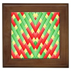 Christmas Geometric 3d Design Framed Tiles by Amaryn4rt