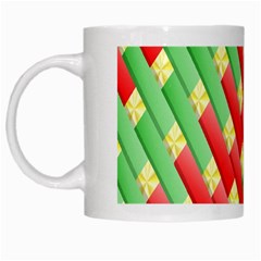 Christmas Geometric 3d Design White Mugs