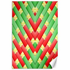 Christmas Geometric 3d Design Canvas 20  X 30   by Amaryn4rt