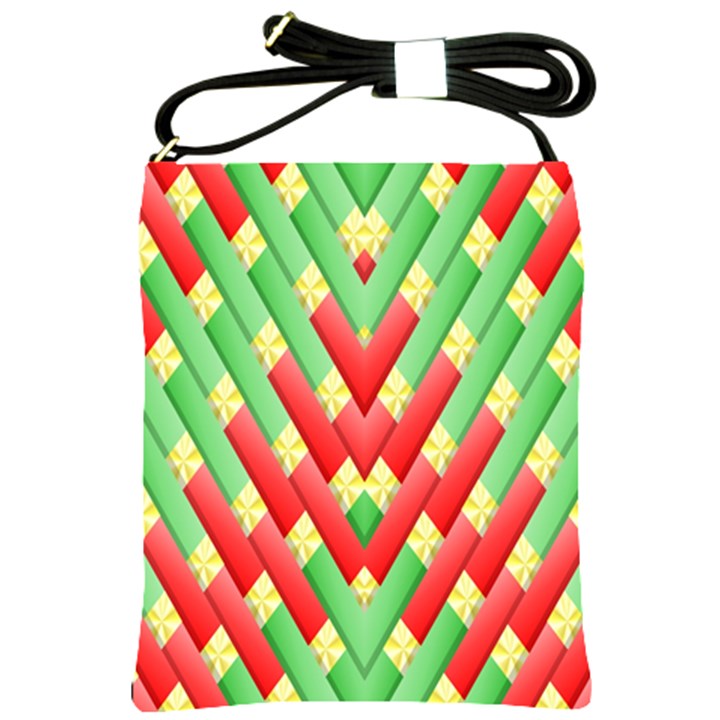 Christmas Geometric 3d Design Shoulder Sling Bags