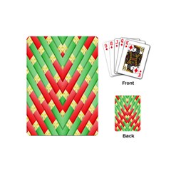 Christmas Geometric 3d Design Playing Cards (mini)  by Amaryn4rt