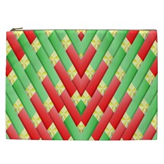 Christmas Geometric 3d Design Cosmetic Bag (xxl) 