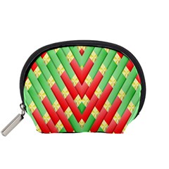 Christmas Geometric 3d Design Accessory Pouches (small)  by Amaryn4rt