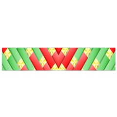 Christmas Geometric 3d Design Flano Scarf (small)