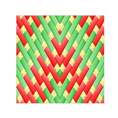 Christmas Geometric 3d Design Small Satin Scarf (square) by Amaryn4rt