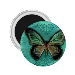 Butterfly Background Vintage Old Grunge 2 25  Magnets by Amaryn4rt