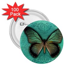 Butterfly Background Vintage Old Grunge 2 25  Buttons (100 Pack) 