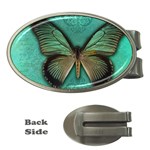 Butterfly Background Vintage Old Grunge Money Clips (Oval)  Front