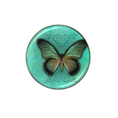 Butterfly Background Vintage Old Grunge Hat Clip Ball Marker by Amaryn4rt