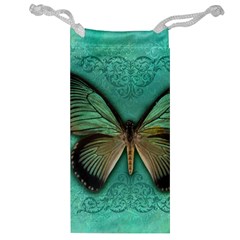 Butterfly Background Vintage Old Grunge Jewelry Bag