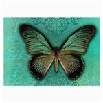 Butterfly Background Vintage Old Grunge Large Glasses Cloth (2-Side) Back