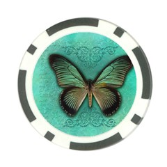 Butterfly Background Vintage Old Grunge Poker Chip Card Guard by Amaryn4rt