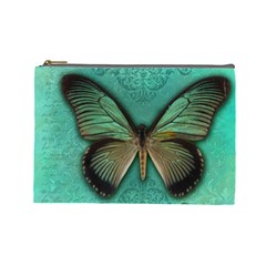 Butterfly Background Vintage Old Grunge Cosmetic Bag (large)  by Amaryn4rt