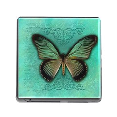 Butterfly Background Vintage Old Grunge Memory Card Reader (square) by Amaryn4rt