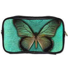 Butterfly Background Vintage Old Grunge Toiletries Bags 2-side by Amaryn4rt